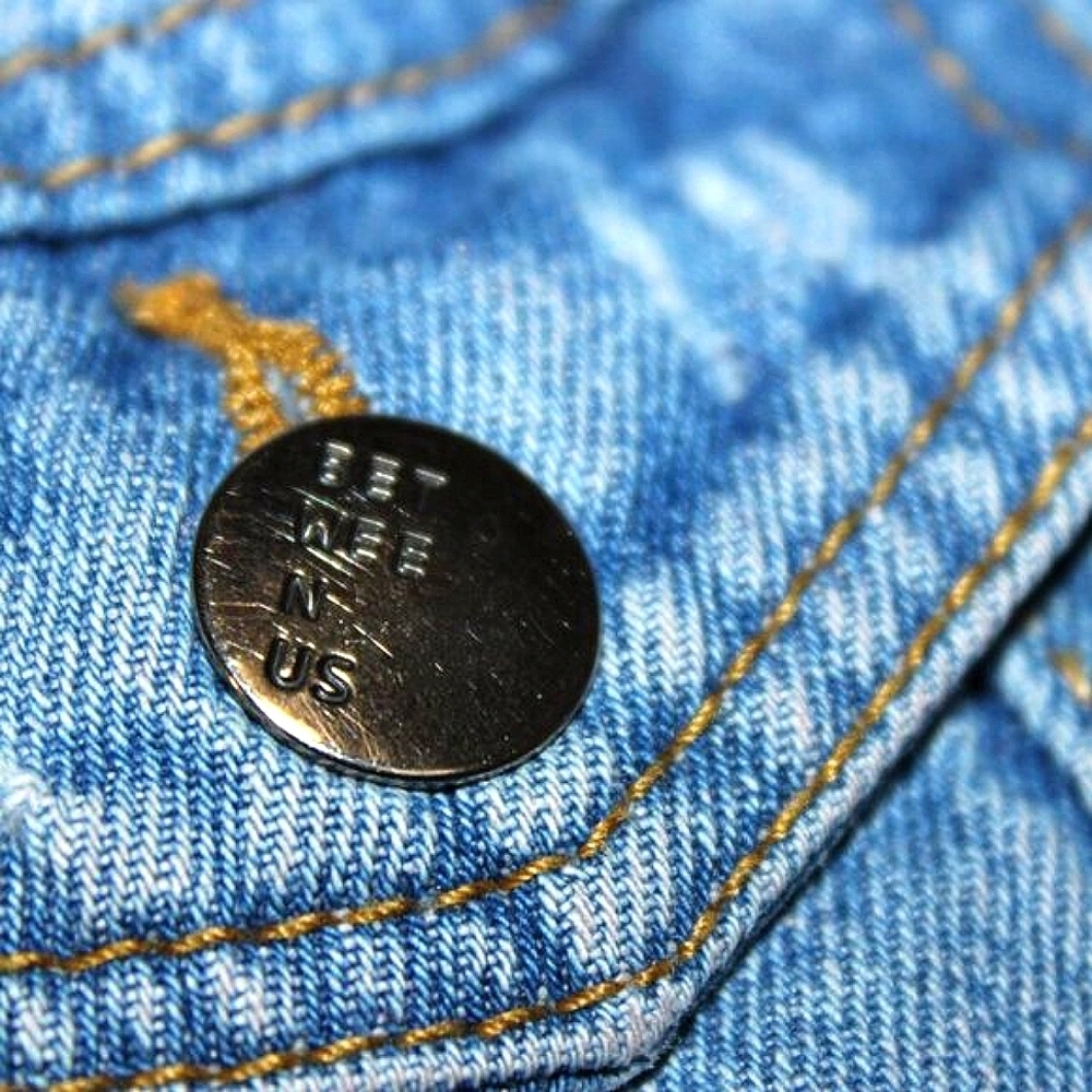 Between Us Thrashed Distressed Denim Jacket - Size 1X - Picture 5 of 6